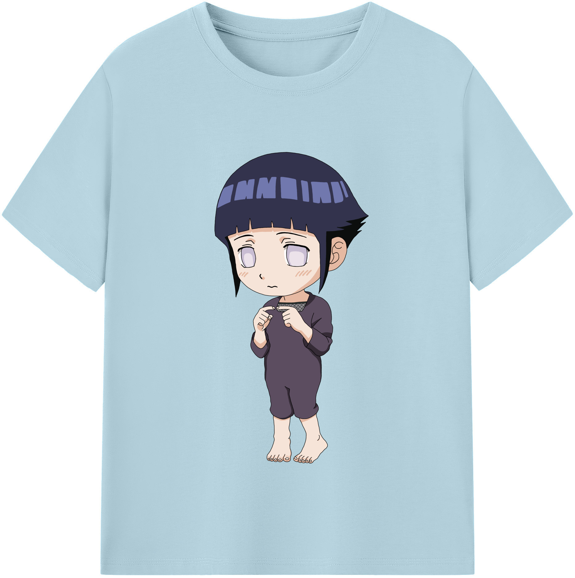 （画像用） NARUTO -ナルト- 日向ヒナタ Hyūga Hinata 綿100％半袖Tシャツ（フロントプリント）